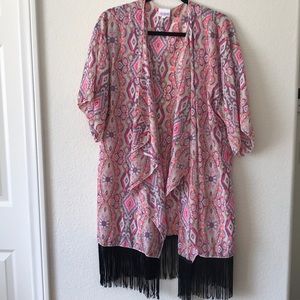 LuLaRoe Fringe Kimono